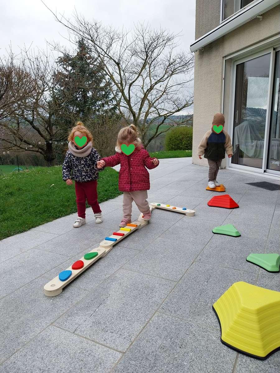 Jeux sur la terrasse