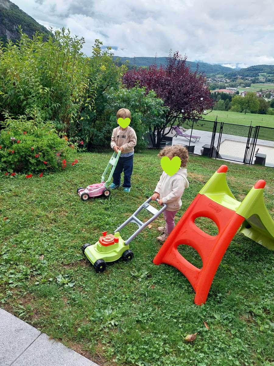 Jeux sur la terrasse