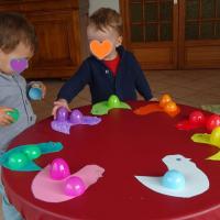 Poules colorées Pâques 2021
